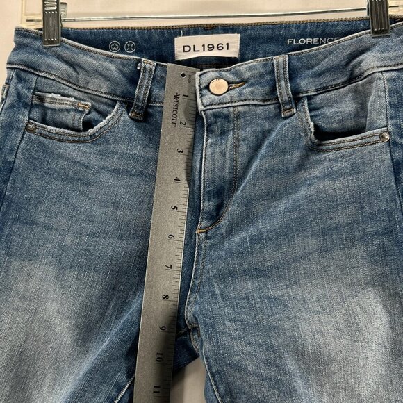DL1961 Florence Instasculpt Cropped Jeans Women 27 Stretch Denim Skinny Leg Blue - Picture 11 of 14